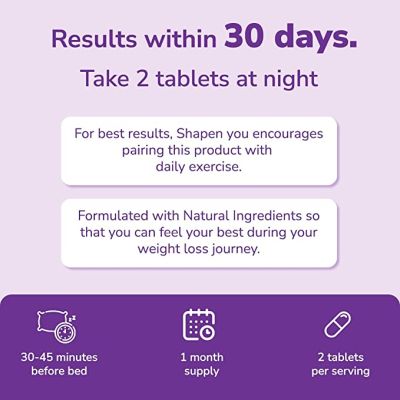 SHAPE N YOU: Sleep Time Fat Burner Tablets - 60 Tablets