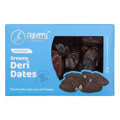 Flyberry Gourmet: Special Offer -Deri Dates (Khajoor/Khajur), 400g (Pack of 2, 200g Each) | 100% Natural | Rich in Calcium, Iron and Potassium | Instant Energy