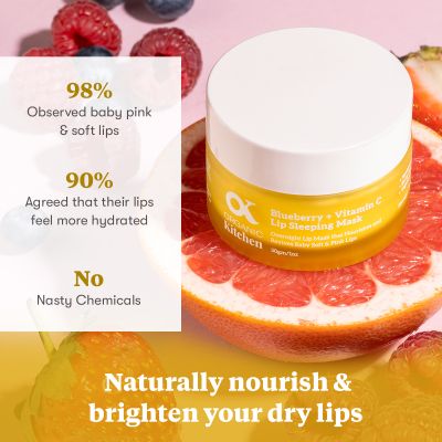 Organic Kitchen: Blueberry + Vitamin C Lip Sleeping Mask - 30gm