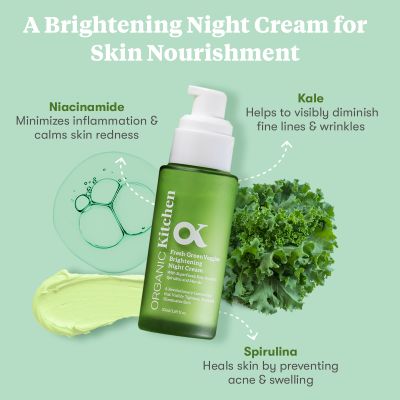 Organic Kitchen: Fresh Green Veggies Brightening Night Cream - 50ml