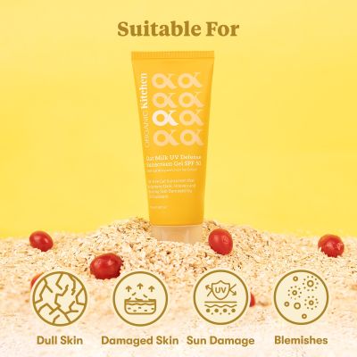 Organic Kitchen: Oat Milk UV Defense Sunscreen Gel SPF 50 - 100ml