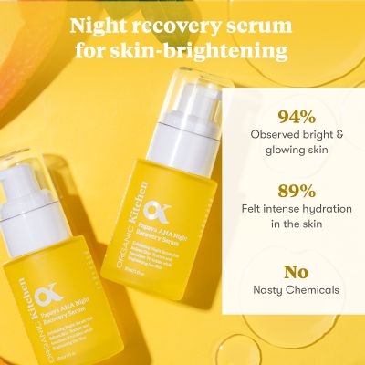 Organic Kitchen: Papaya AHA Night Recovery Serum - 30ml