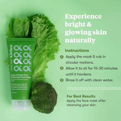 Organic Kitchen: Super Greens Pore Purifying Facial Mask - 100ml