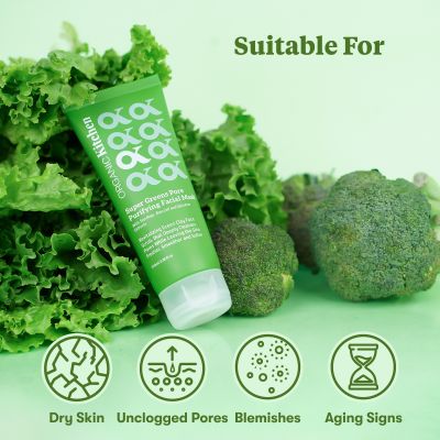 Organic Kitchen: Super Greens Pore Purifying Facial Mask - 100ml