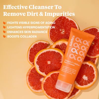 Organic Kitchen: Vitamin C + Saffron Face Cleanser - 100ml