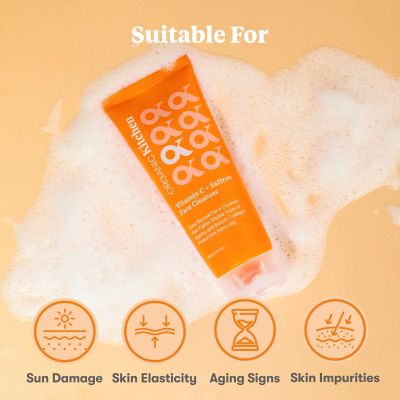 Organic Kitchen: Vitamin C + Saffron Face Cleanser - 100ml