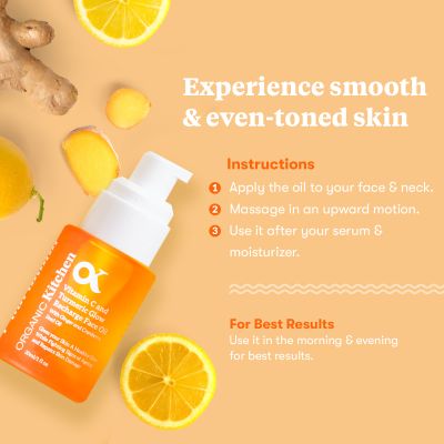 Organic Kitchen: Vitamin C and Turmeric Glow Recharge Face Oil - 30ml