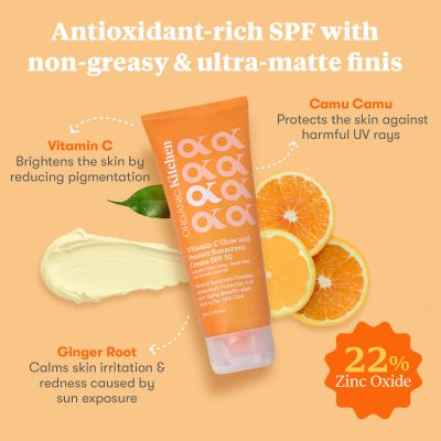 Organic Kitchen: Vitamin C Glow and Protect Sunscreen Creme SPF 50 - 100ml