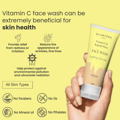 Glamveda: Vitamin C & Kakadu Plum Brightening Face Wash - 100ml