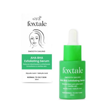 Foxtale: AHA BHA Exfoliating Serum Glycolic Acid + Salicylic Acid Niacinamide   30ml