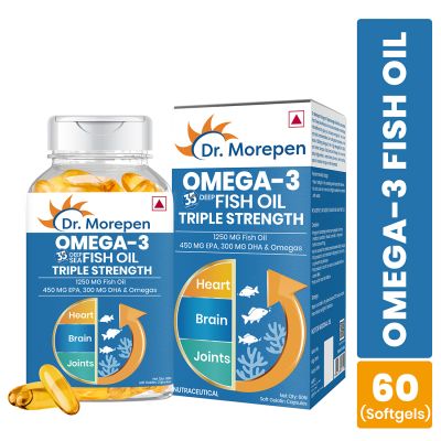 Dr. Morepen: Omega 3 Deep Sea Fish Oil Triple Strength - 60 Softgels