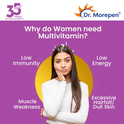 Dr. Morepen: Multivitamins For Women - Energy & Immunity Booster - 60 Tablets