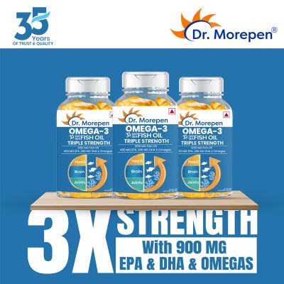 Dr. Morepen: Omega 3 Deep Sea Fish Oil Triple Strength - 60 Softgels