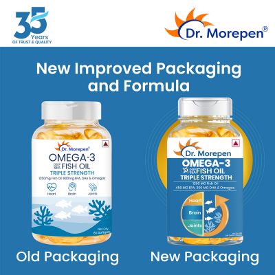 Dr. Morepen: Omega 3 Deep Sea Fish Oil Triple Strength - 60 Softgels