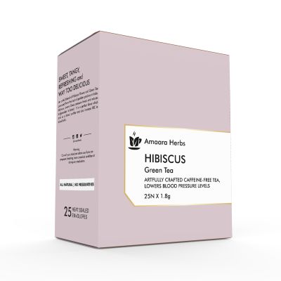 Amaara Herbs: Hibiscus Green Tea - 25 Tea Bags