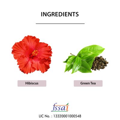 Amaara Herbs: Hibiscus Green Tea - 25 Tea Bags