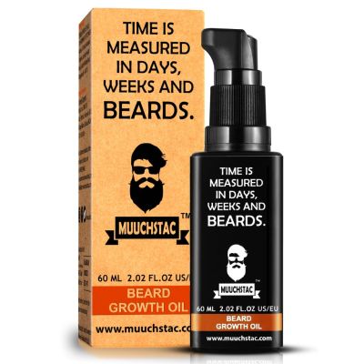 Muuchstac: Herbal Beard Growth Oil, Beard Wash, Herbal Skin Brightening Oil & Ocean Face Wash - 60ml,  100ml, 30ml & 100ml