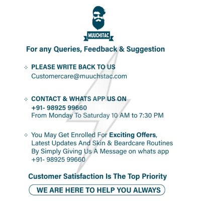 Muuchstac: Herbal Beard Growth Oil, Beard Wash, Herbal Skin Brightening Oil & Ocean Face Wash - 60ml,  100ml, 30ml & 100ml