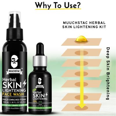 Muuchstac: Herbal Skin Brightening Oil & Face Wash - 30ml & 100ml
