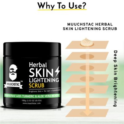 Muuchstac: Herbal Skin Brightening Scrub - 100gm