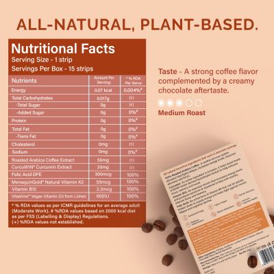 Wellbeing Nutrition: Melts Energy Mocha - Chocolate - 15 Oral Strips