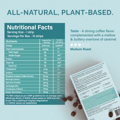 Wellbeing Nutrition: Melts Superfood Latte - Caramel - 15 Oral Strips