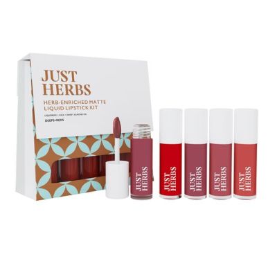 Just Herbs: Ayurvedic Liquid Lipstick Kit Set of 5  Deeps & Reds - 2ml each