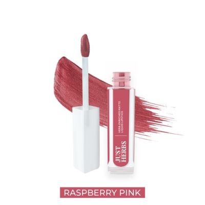 Just Herbs: Ayurvedic Creamy Matte Long Lasting Liquid Lipstick Raspberry Pink - 2ml