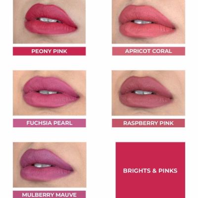 Just Herbs: Ayurvedic Liquid Lipstick Kit Set of 5  Brights & Pinks - 2ml each
