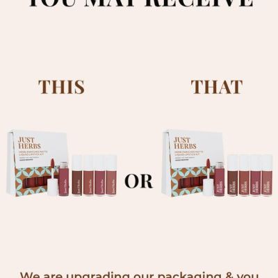 Just Herbs: Ayurvedic Liquid Lipstick Kit Set of 5 Nudes & Browns - 2ml each