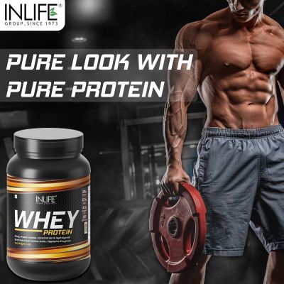 INLIFE: 100% Whey Protein Isolate Powder Supplement - 1 Kg (Vanilla Flavour)