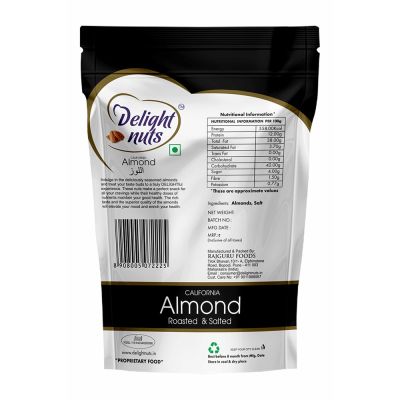 Delight nuts: Almond Roasted And Salted - 200gm