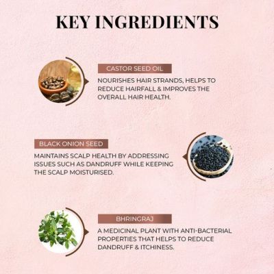 Just Herbs: Castor and Black Onion Seed Sulfate Free Shampoo - 200ml