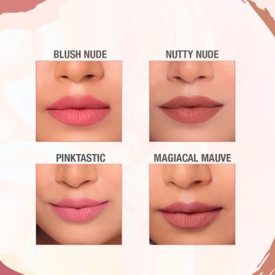 TNW - The Natural Wash: Matte Velvet Longstay Liquid Lipstick Mini- Nude Squad With Macadamia Oil And Argan Oil Pack Of 4
