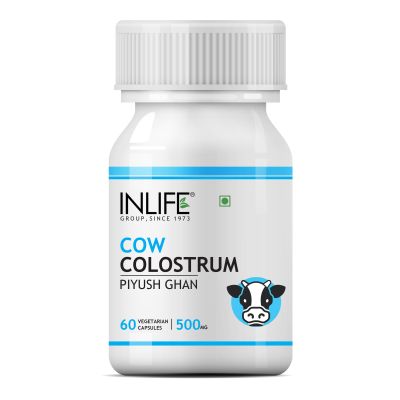 INLIFE: Cow Colostrum Supplement, 500mg - 60 Veg Capsules