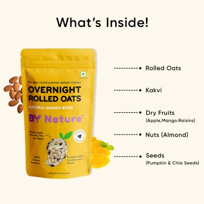 By Nature: Overnight Rolled Oats - Mango - 250gm