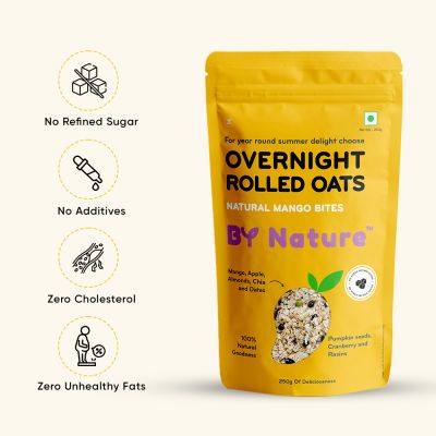 By Nature: Overnight Rolled Oats - Mango - 250gm