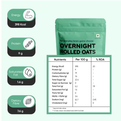 By Nature: Overnight Rolled Oats - Dark Chocolate - 250gm