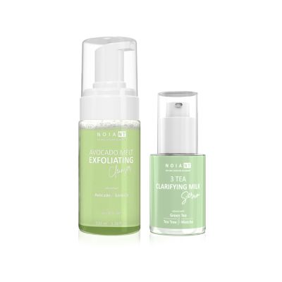 Noiant: Advance Acne Control Duo 3Tea Clarifying Milk Serum & Avocado Foaming Cleanser