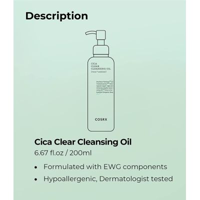 COSRX: Pure Fit Cica Clear Cleansing Oil - 200ml