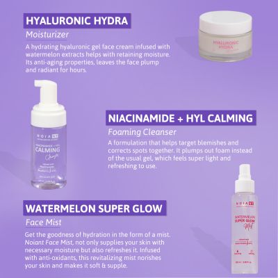 Noiant: Hydration Essential Trio Of Cleanser, Face Mist, Moisturizer