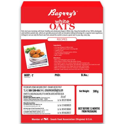 Bagrrys: White Oats Box - 500gm