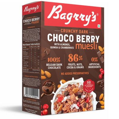 Bagrrys: Crunchy Dark Choco Berry Muesli - 500gm