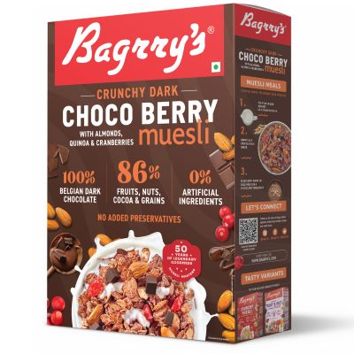 Bagrrys: Crunchy Dark Choco Berry Muesli - 500gm
