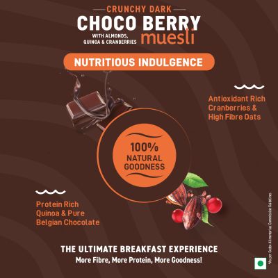 Bagrrys: Crunchy Dark Choco Berry Muesli - 750gm