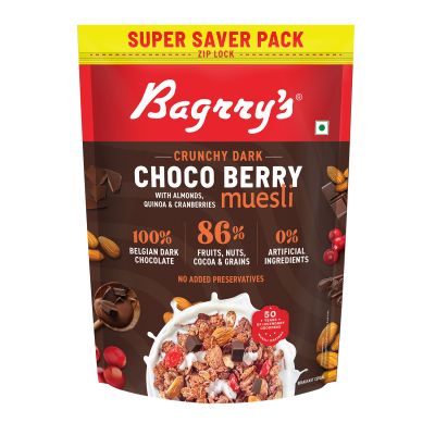 Bagrrys: Crunchy Dark Choco Berry Muesli - 750gm