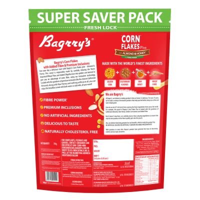 Bagrrys: Corn Flakes Almond and Honey - 750gm