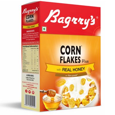 Bagrrys: Corn Flakes Plus With Real Honey - 300gm
