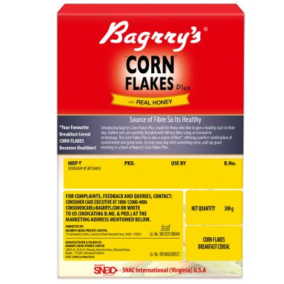 Bagrrys: Corn Flakes Plus With Real Honey - 300gm