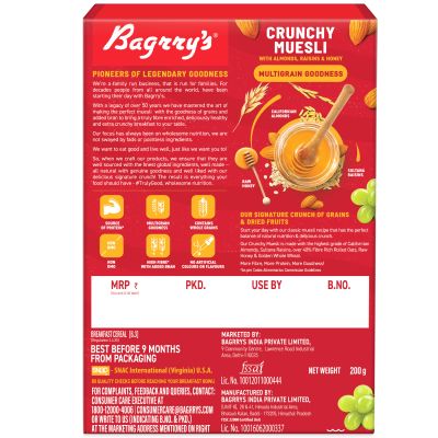 Bagrrys: Crunchy Muesli - 200gm
